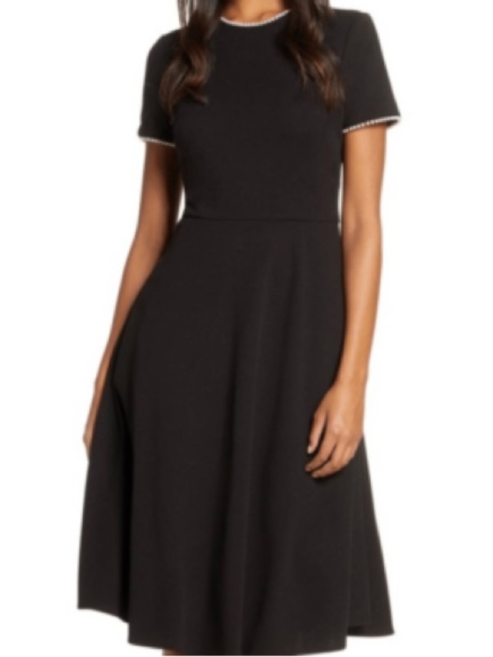Victoria Dress with Pearl Trim - Picture 3 of 12